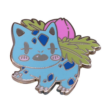 Anime Bulbasaur Enamel Pins Collect Pokemon Metal Cartoon Brooch Backpack Hat Bag Collar Lapel Badges Anime  Fans Gift