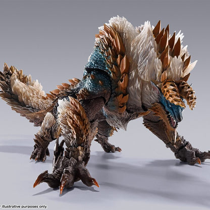 Original Bandai S.H.MonsterArts Monster Hunter World Iceborne Comic MHP Kinoga Zinogre Shm Action Figure Doll Model Children Toy