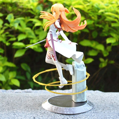 22cm Sword Art Online Anime Figure Asuna Aincrad Action Figure Ordinal Scale - Asuna Figure Collection Model Doll Toys Gift