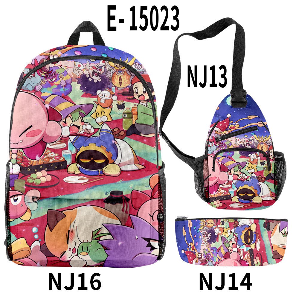 2023 NEW Anime Star Kabi Kirby Coin Purse 3D Children School Bags Kids Backpacks Kindergarten Chest Bag Crossbody Backpack