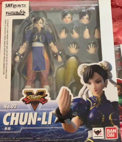 In Stock Original Genuine Bandai S.H.Figuarts Chun Li Street Fighter V PVC Action Anime Figure Model Toys Doll Gift