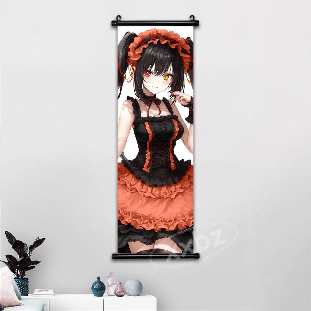 Anime Date A Live Poster Wall Art Canvas Kawaii Princess Pictures Modern Painting Tokisaki Kurumi Hanging Scroll Home Decor Gift