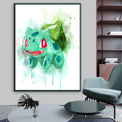 Japan Anime Peripherals Pokemon Pikachu Poster Mural Decoration Cartoon Wall Art Water Colours Canvas Painting Baby Kids Gifts