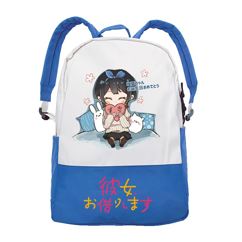 Anime Rent A Girlfriend Manga Kanojo Okarishimasu Patchwork Casual Kawaii Shoulder Schoolbag Backpacks