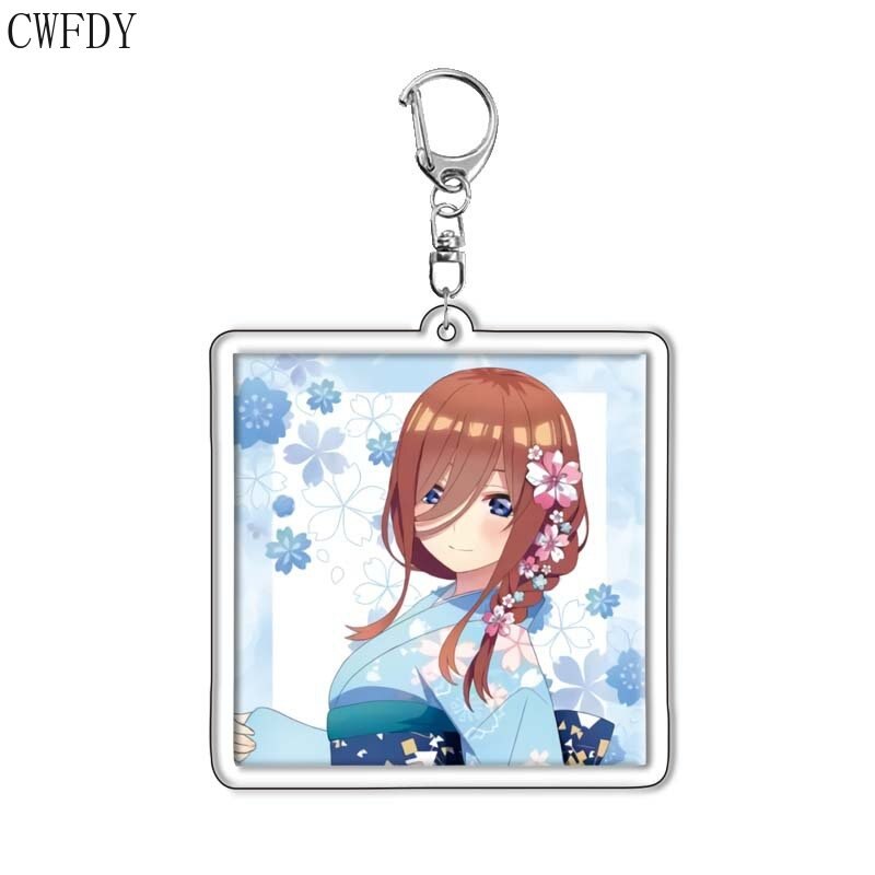 The Quintessential Quintuplets Keychain Anime Figure Nakano Ichika Nino Miku Yotsuba Itsuki Sisters Acrylic Charm Key Chain Gift