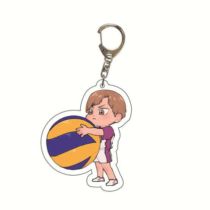 Cartoon Volleyball Boy Key Chain Ring Anime Haikyuu!! Keyring Cute Keychain Sleutelhanger New Keychain Accessories Pendant Gift