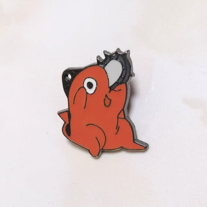 Cute Manga Brooch Chainsaw Man Pochita Enamel Pin Pines Brooches Lapel Pins Japanese Fashion Jewelry Accessories