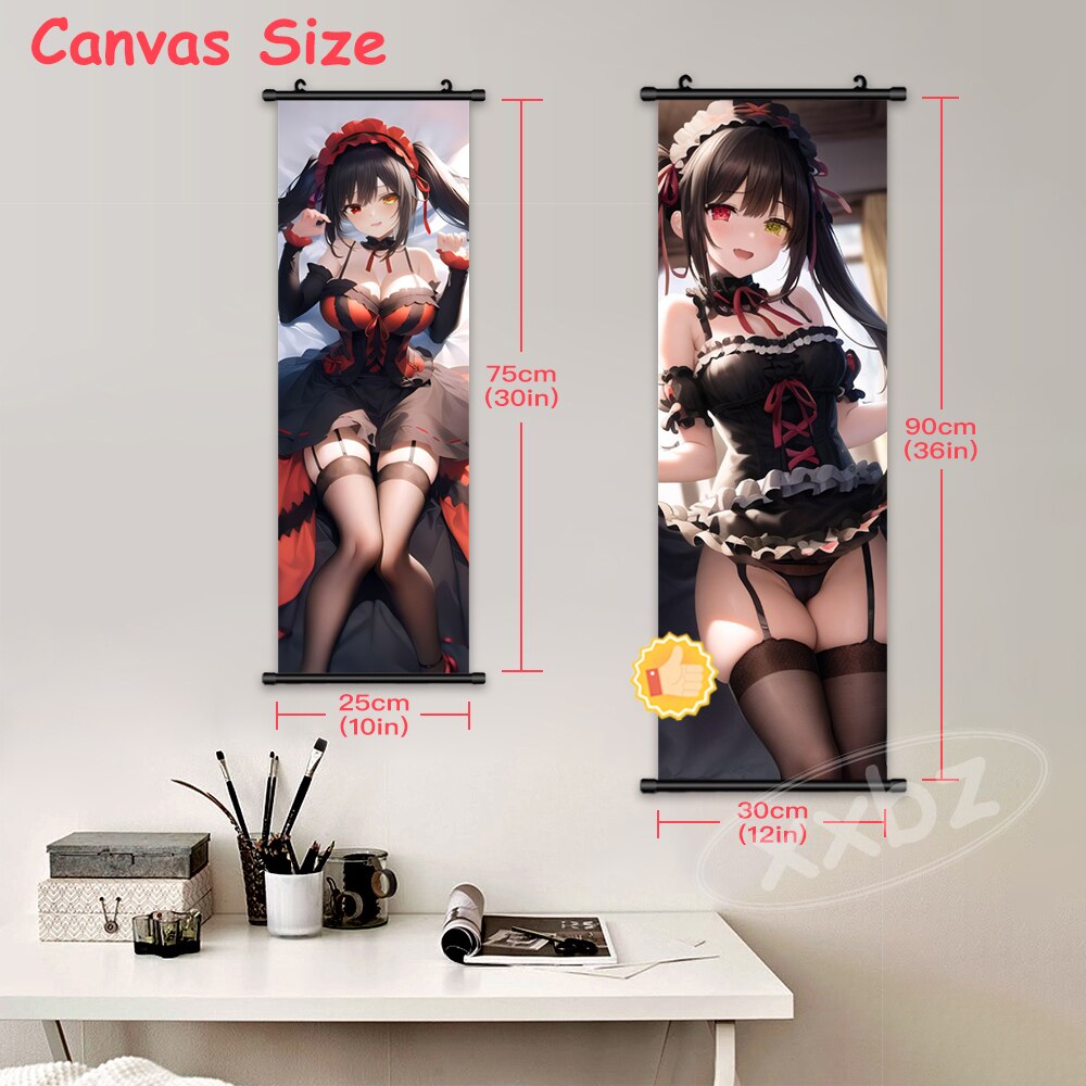 Anime Date A Live Poster Wall Art Canvas Kawaii Princess Pictures Modern Painting Tokisaki Kurumi Hanging Scroll Home Decor Gift