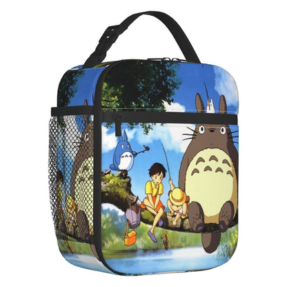 Studio Ghibli Anime My Neighbor Totoro Resuable Lunch Boxes for Women Hayao Miyazaki Cooler Thermal Food Insulated Lunch Bag