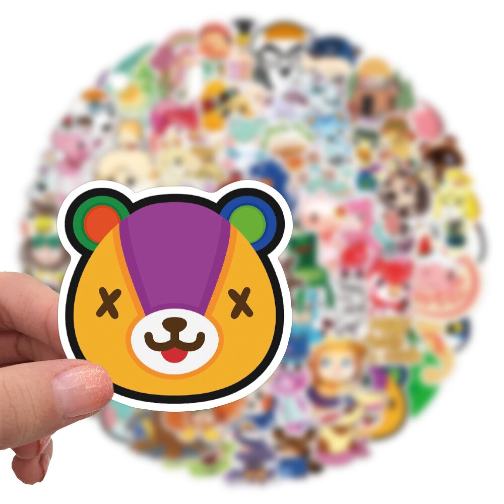 10/30/50PCS Animal Crossing Friends Club AnimalCrossing Personality Trend Guitar Decoration Sticker Water Cup Sticker  Wholesale