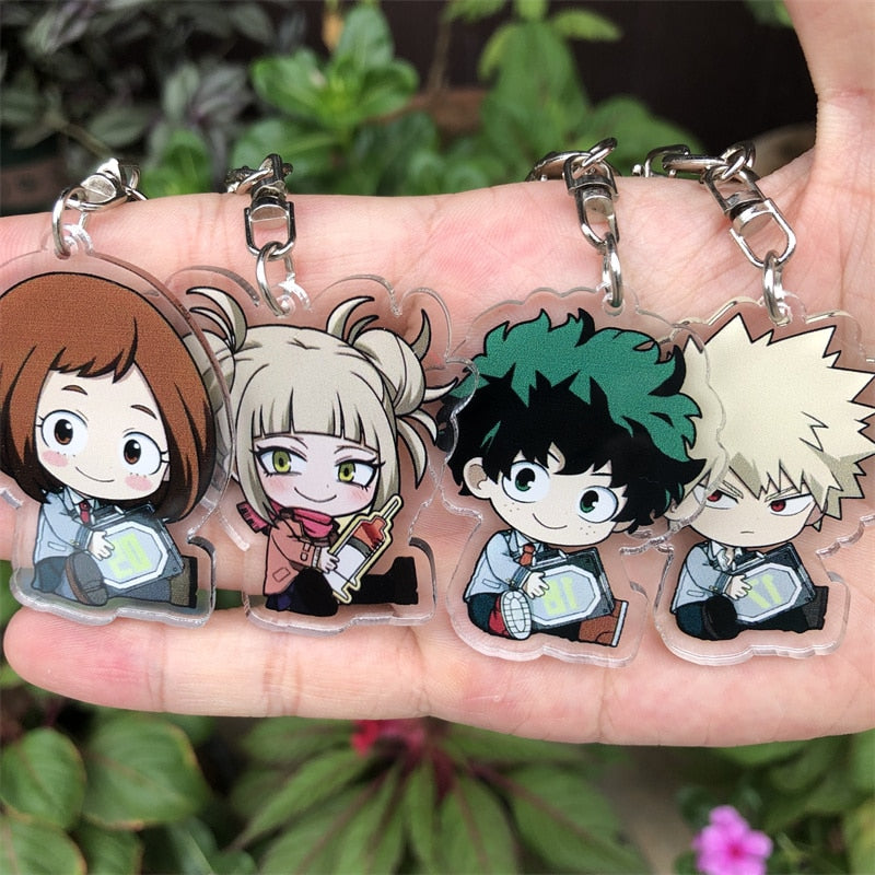 My Hero Academia Anime Keychain Cosplay Accessories OCHACO URARAKA Backpack Pendant Badge Cartoon Christmas Gifts