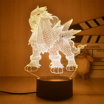 New Pokemon Pikachu Led 3D Night Light Kids Toy Anime Figures Cute Pikachu Bedside Lamp for Children Bedroom Decor Birthday Gift