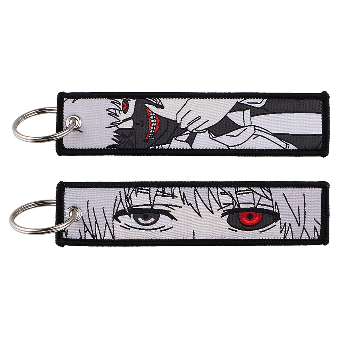 Tokyo Ghoul Keychain Manga Embroidery Key Chain for Motorcycles and Cars Gifts Key Tag Anime Key Chain Key Ring Chaveiro