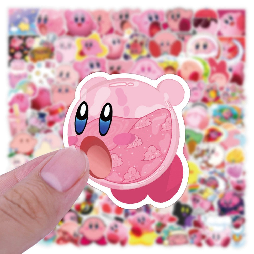 10/30/50/100pcs Cute Cartoon Kirby Stickers Kawaii Girls DIY Luggage Guitar Fridge Laptop Game Graffiti Vinyl Sticker Kids Decal