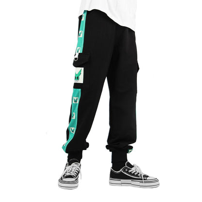 My Hero Academia Bakugou Katsuki Cosplay Pants Midoriya Izuku 3D Print Pocket Cargo Casual Loose Trousers Overalls