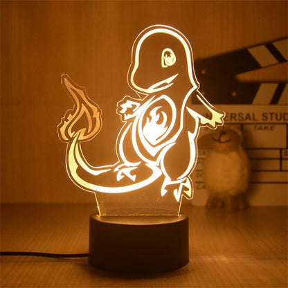 New Pokemon Pikachu Led 3D Night Light Kids Toy Anime Figures Cute Pikachu Bedside Lamp for Children Bedroom Decor Birthday Gift