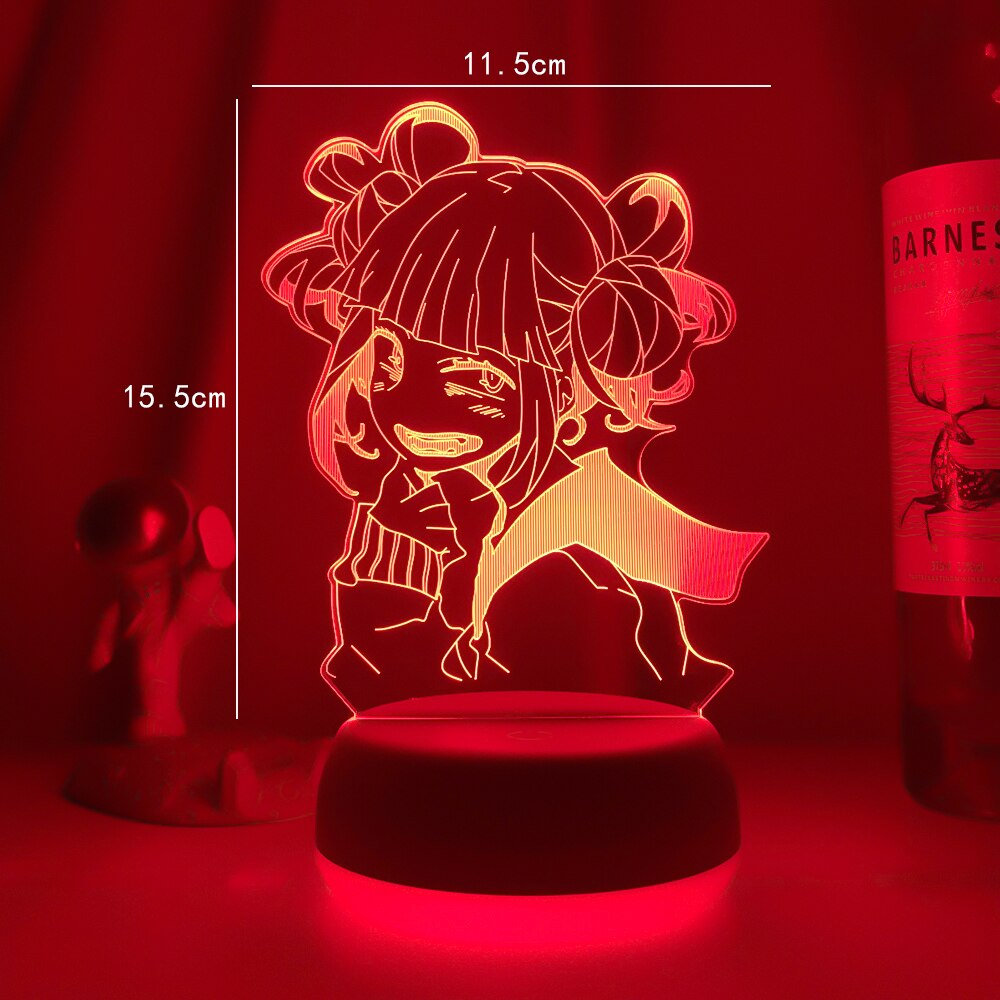 Newest MY HERO ACADEMIA Himiko Toga 3D ANIME LAMP Boku no Hero Academia Cross my body Night lights For Bedroom Decoration