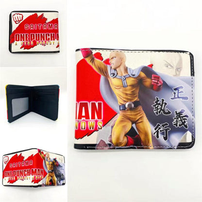 Anime ONE PUNCH MAN Saitama Wallet Young Men and Women Short Wallets Fashion PU Purse Cute Cosplay Gift