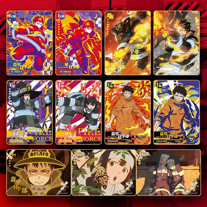 KAYOU Fire Force Card Shinra Kusakabe Arthur Boyle Maki Oze LGR Comics Peripheral Full Set of Card Collection Card Kids Xmas Toy