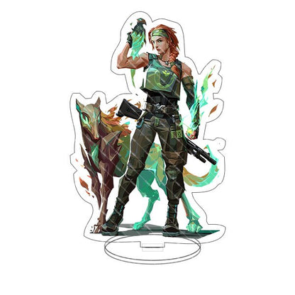 Game Figure Valorant Sage Killjoy Jett Sova Cypher Salvia Acrylic Stand Model Plate Desk Decor Standing Sign Figures Fans Gifts