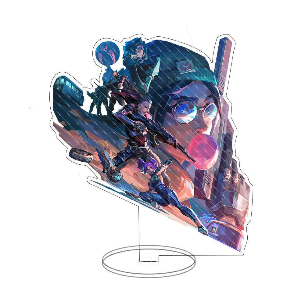 Game Figure Valorant Sage Killjoy Jett Sova Cypher Salvia Acrylic Stand Model Plate Desk Decor Standing Sign Figures Fans Gifts