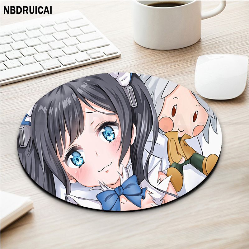 DanMachi Non-slip Round Speed Version Game Computer Keyboard Office Table Mat PC Laptop Mouse Mat For PC Mouse Carpet