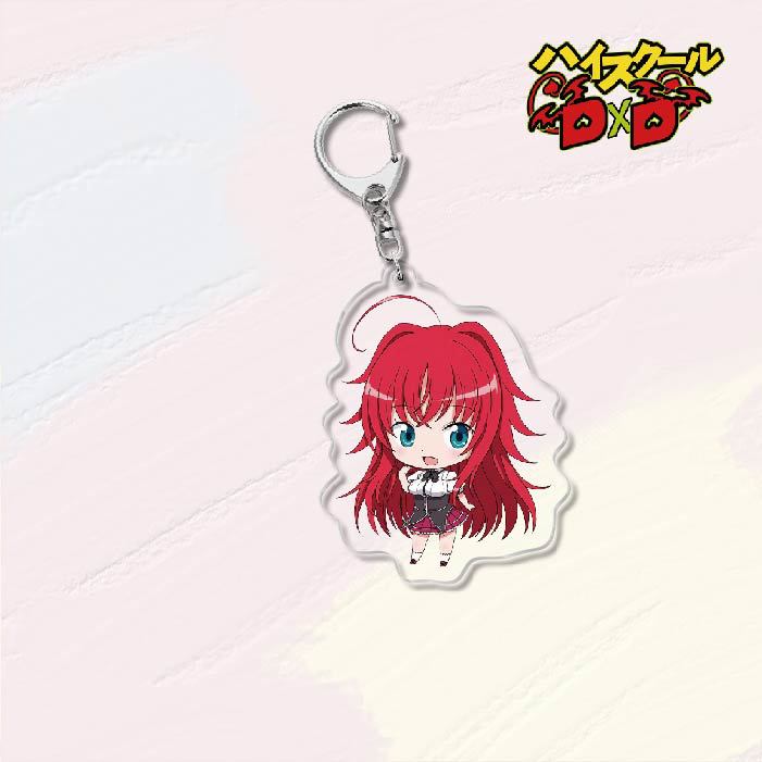 KeyChain Men High School DxD Key Chain Women Acrylic Car Cosplay Japanese Key Ring Rias Gremory Pendant Party Charm Kids Gift