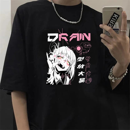 Japanese Anime My Hero Academia T Shirt Women Kawaii Cartoon Himiko Toga Funny Graphic T-shirt Fashion Ullzang Tshirt Female