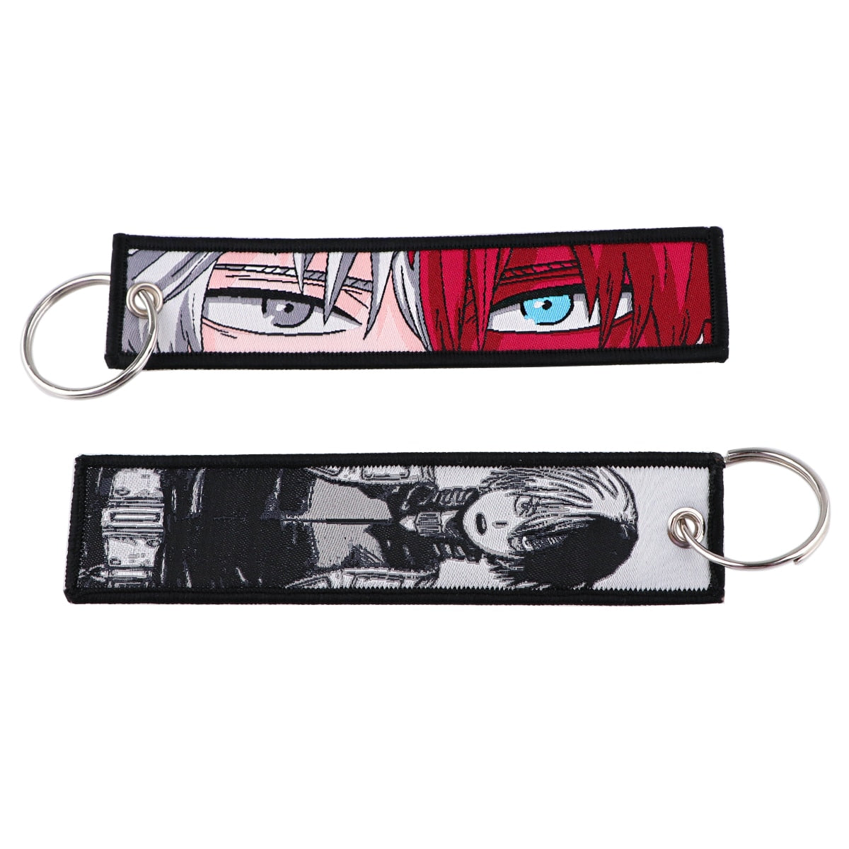 My Hero Academia Anime Key Chain for Men Key Fobs Holder Embroidery Key Ring Key Tag for Motorcycles and Cars Accessories