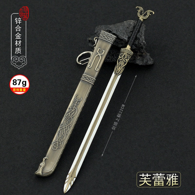 God of War Alloy Game Peripherals Models Pendant Anime Kratos Weapon Metal Replica Miniature Decoration Blade of Chaos Ornaments