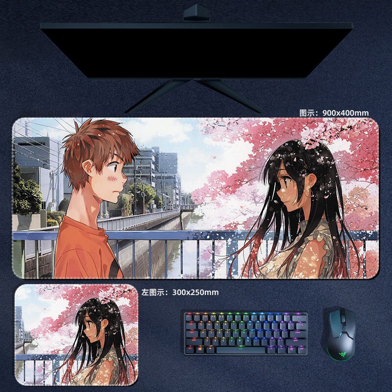 Anime Rent A Girlfriend Mouse Pad Ichinose Chizuru Mami Sumi Ruka Mousepad Computer Laptop Gamer Pad Gaming Accessories Desk Mat