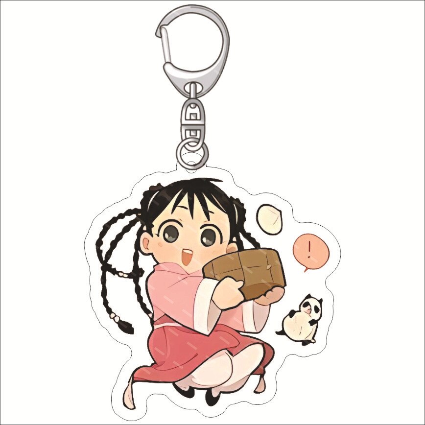 KeyChain Men Fullmetal Alchemist Key Chain Women Acrylic Key Ring Edward Elric Alphonse Pendant Winry Rockbell Party Kids Gift