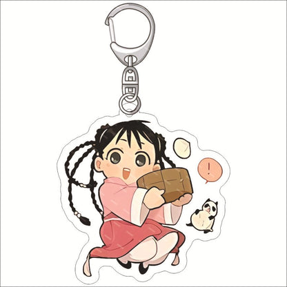 KeyChain Men Fullmetal Alchemist Key Chain Women Acrylic Key Ring Edward Elric Alphonse Pendant Winry Rockbell Party Kids Gift