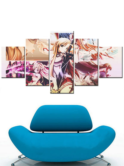 Japan Manga Poster Anime Figure Sword Art Online Pictures Kid Wall Art Canvas Painting Modern Home Decor Accessories Room Decor