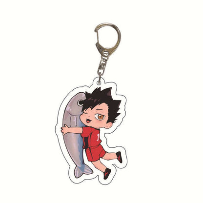 Cartoon Volleyball Boy Key Chain Ring Anime Haikyuu!! Keyring Cute Keychain Sleutelhanger New Keychain Accessories Pendant Gift