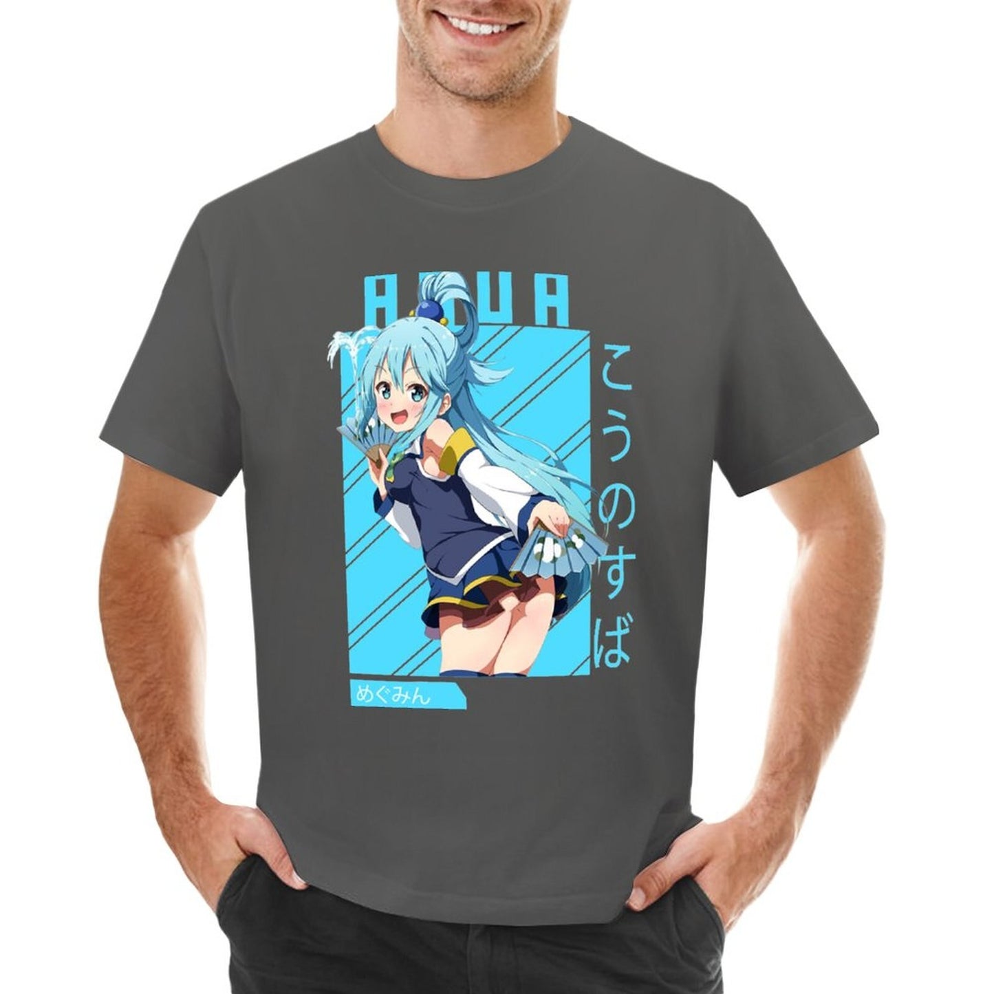 konosuba Aqua shirt T-Shirt funny t shirts tops heavy weight t shirts for men