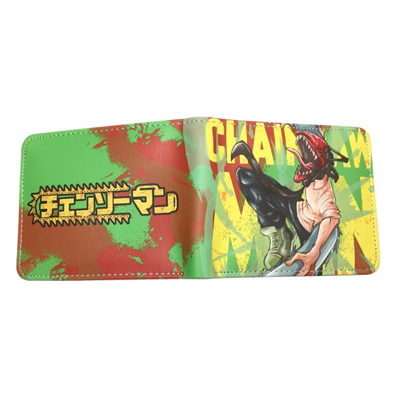 Anime Chainsaw Man Cute Cartoon Comics Purse Student Wallet Credit Card Holder