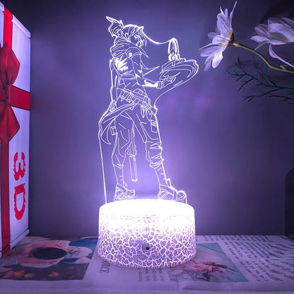 23Models Valorant Figure 3d Led Lamp For Bedroom All Hero Statues Acrylic Night Lights Game Room Decor Holiday Gift Jett Gekko