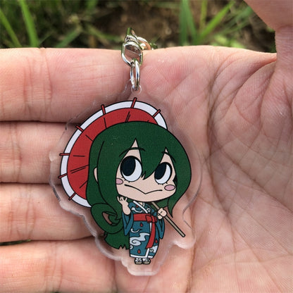 My Hero Academia OCHACO URARAKA Midoriya Izuku Ashido Mina Keychain Cosplay Accessories Pendant Badge Christmas Gifts