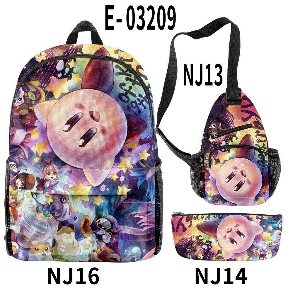 2023 NEW Anime Star Kabi Kirby Coin Purse 3D Children School Bags Kids Backpacks Kindergarten Chest Bag Crossbody Backpack