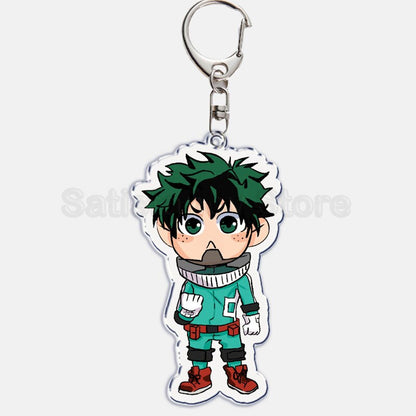 Cute My Hero Academia Anime Keychain Izuku Shouto Midoriya Bakugou Key Chain for Accessories Pendant Key Ring Keychains Gift