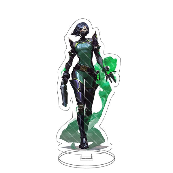 Game Figure Valorant Sage Killjoy Jett Sova Cypher Salvia Acrylic Stand Model Plate Desk Decor Standing Sign Figures Fans Gifts