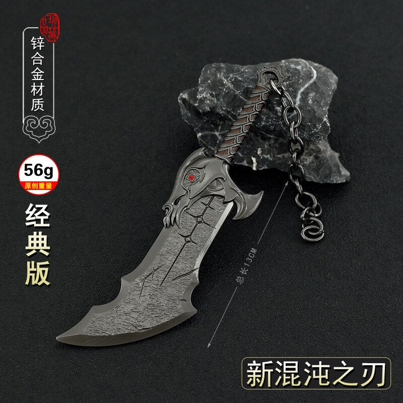 God of War Alloy Game Peripherals Models Pendant Anime Kratos Weapon Metal Replica Miniature Decoration Blade of Chaos Ornaments