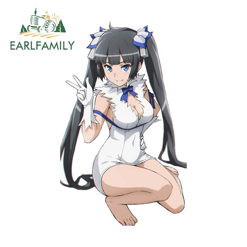 13cm Anime Girl Car Stickers DanMachi - Hestia Bumper Cute Vinyl Decals Personalized Decorative Accessories