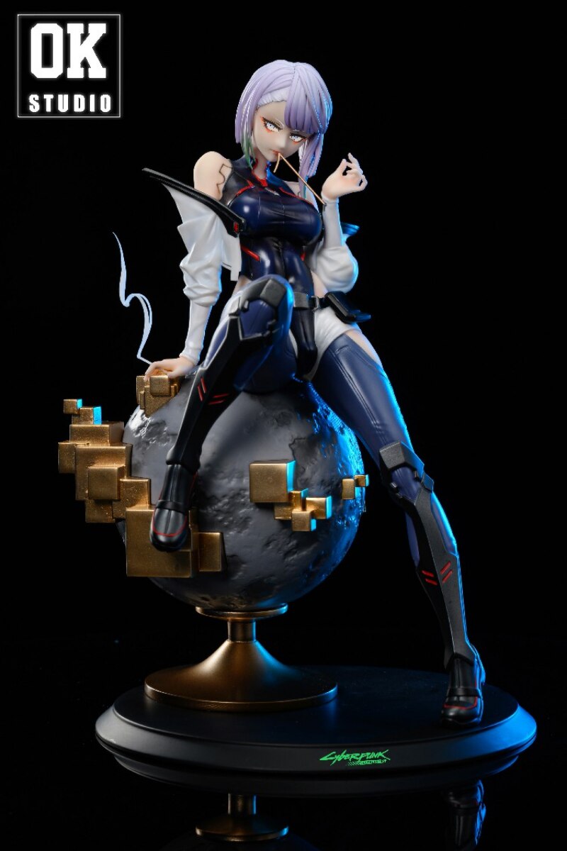 25Cm Ok Studio Gk Cyberpunk Edgerunners Lucy Game Action Figure Sexy Girl Statue Model Garage Kit Ornament Toys Doll Gift