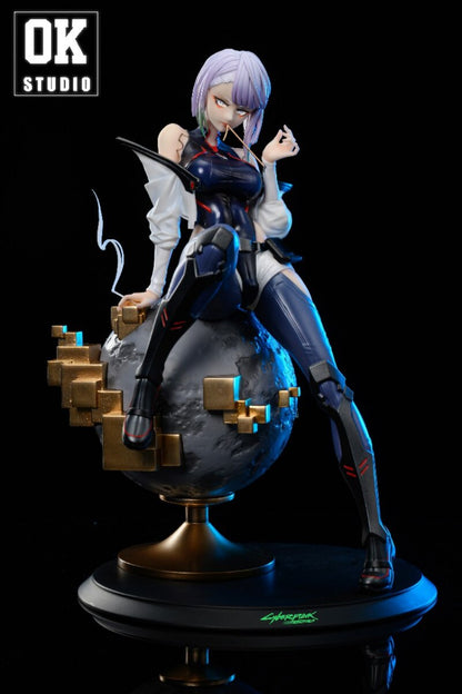 25Cm Ok Studio Gk Cyberpunk Edgerunners Lucy Game Action Figure Sexy Girl Statue Model Garage Kit Ornament Toys Doll Gift