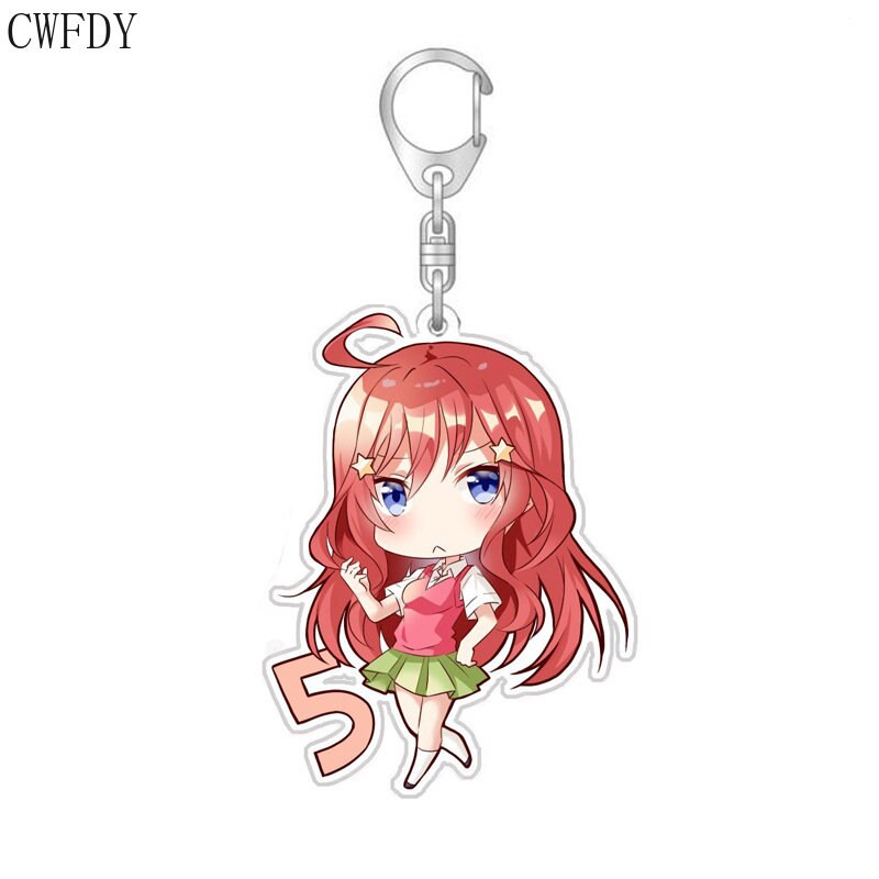 The Quintessential Quintuplets Keychain Anime Figure Nakano Ichika Nino Miku Yotsuba Itsuki Cartoon Acrylic Key Chain For Friend