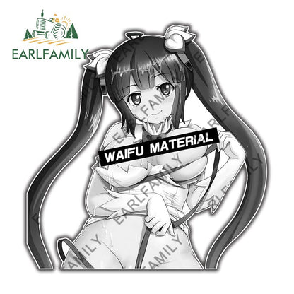 13cm x 9.6cm for DanMachi Hestia Waifu Car Stickers Campervan Decal RV JDM Vinyl Car Wrap Waterproof Trunk Decals