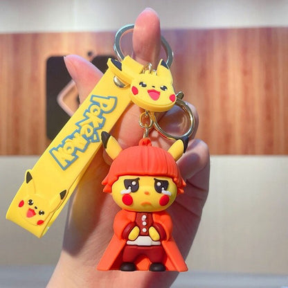 Pokemon Anime Figure Pikachu Keychain Toy Pet Eevee Leafeon Sylveon Flareon Umbreon Vaporeon Espeon Glaceon Jolteon Kids Gifts