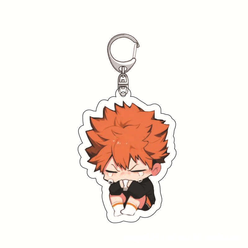 Hot Anime Haikyuu!! Super Cute Figure Keychain Collection Hinata Shoyo Kageyama Tobio Sugawara Acrylic Key Chain Wholesale